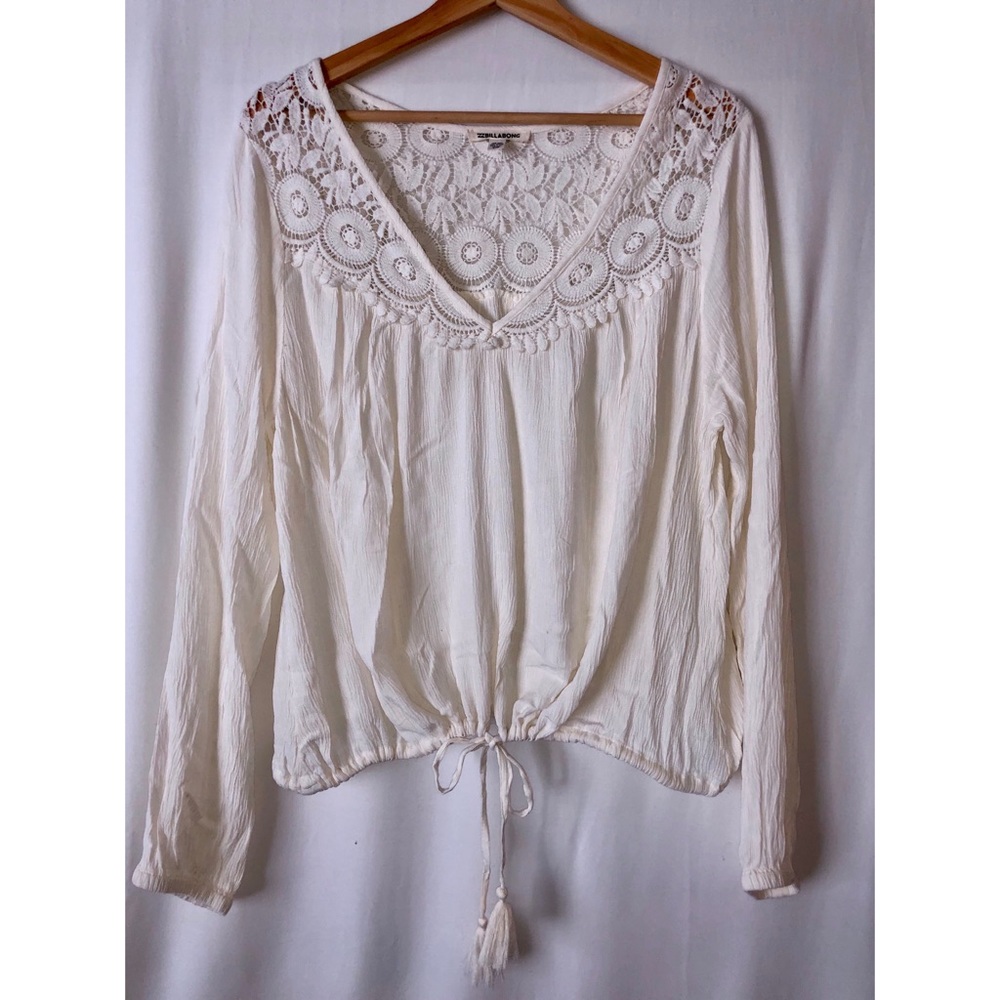 Billabong white bohemian blouse